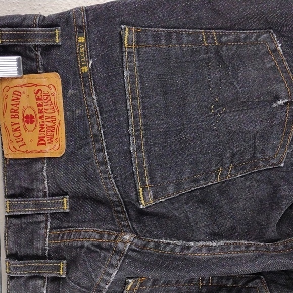 Lucky Brand Dungarees by Gene Montesano Black Mid Rise Straight Leg Color Jean - Picture 11 of 15